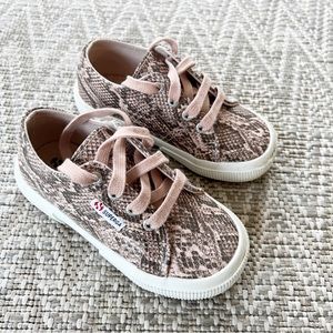 Superga Kids' Snake Embossed Sneaker In Pink Snake, 9.5 T